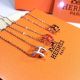 Perfect Replica Hermes H Necklace-White And Rose Gold (4)_th.JPG